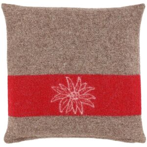 Eskimo Dekokissen »Edelweiss Braun-Rot« Braun, Rot Größe B/L: 45 cm x 45 cm