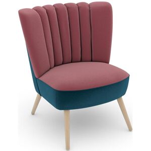 Max Winzer® Sessel »build-a-chair Aspen«, im Retrolook, zum Selbstgestalten petrol-rosé Größe