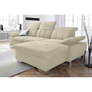 DOMO collection Ecksofa »Milan L-Form«, mit Rückenverstellung und Federkern,... beige Größe