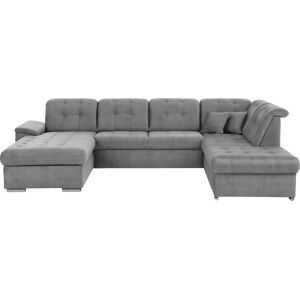 exxpo - sofa fashion Wohnlandschaft »Durango, U-Form«, (4 St.),... graphite Größe