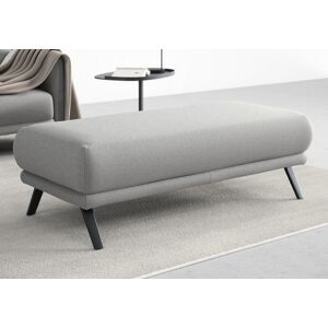 sit&more Hockerbank »Scandia«, Mit schwarzen matten Metallfüssen grau Größe