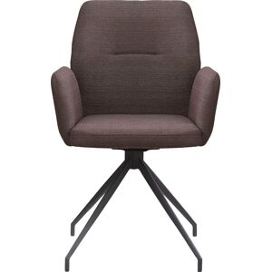 SalesFever Armlehnstuhl, Webstoff strukturiert, mit 180° Drehfunktion Braun, Schwarz + Schwarz Größe