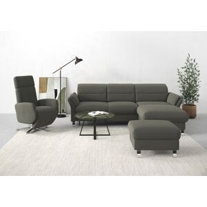 sit&more Ecksofa »Grenoble L-Form«, Federkern, wahlweise mit Bettfunktion,... anthrazit Größe