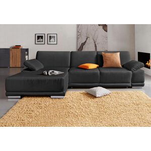 sit&more Ecksofa »Coria L-Form«, mit XL-Recamiere, wahlweise mit Bettfunktion schwarz Größe