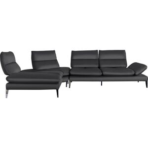 Nicoletti Home Ecksofa »Monnalisa«, Breite 237 cm, mit Sitztiefen- und... nero Größe