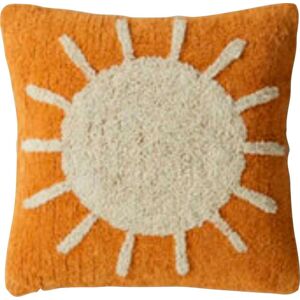 done.® Dekokissen »CUSHION HAPPY SUNSHINE« Orange, Natur + bestickt-gemustert Größe B/L: 45 cm x 45 cm