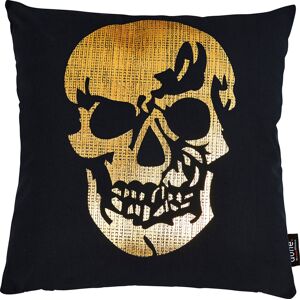 done.® Dekokissen »Stone Skull« goldfarben + bedruckt Größe B/L: 65 cm x 65 cm