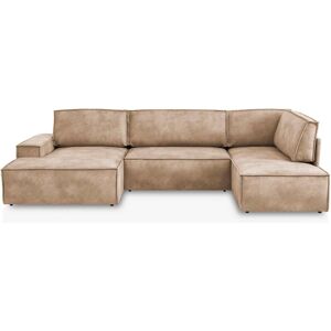 Home affaire Wohnlandschaft »SHERWOOD XXL 329 cm, U-Form, Schlafsofa,«,... beige Größe