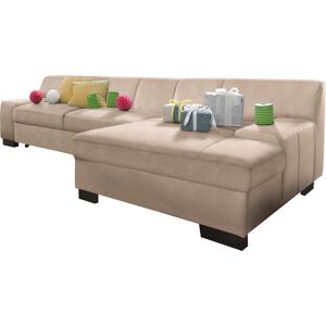 DOMO collection Ecksofa »Norma L-Form«, wahlweise mit Bettfunktion natur Größe