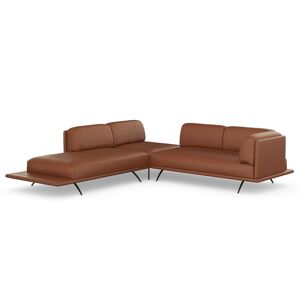 machalke® Ecksofa »benito, L-Form«, mit bezogenem Sockel cognac SADDLE Größe