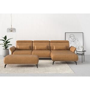 Places of Style Ecksofa »Fjord L-Form«, massiv, wahlweise mit... cognac Größe