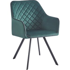Kayoom Polsterstuhl »Stuhl Amber 125«, 1 St., aus Samt Grün Größe