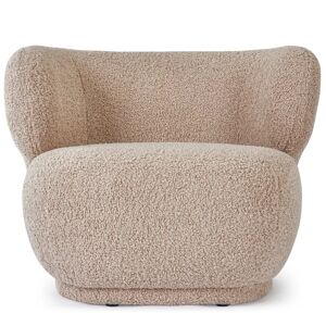 NV GALLERY Sessel GIULIA - Sessel, Bouclé Stoff in Beige  Beige