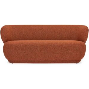 NV GALLERY 2-Sitzer Sofa GIULIA - 2-Sitzer Sofa, Bouclé Stoff in Rostrot, B170  Rostrot