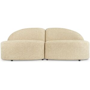 NV GALLERY Sofa TODD - 2-Sitzer Sofa, modulierbar, Tweed in Sandbeige, B190  Beige