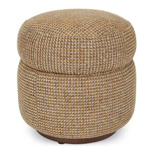 NV GALLERY Pouf MOSSO - Pouf, Tweed in Miami Gelb, H42  Gelb / Braun