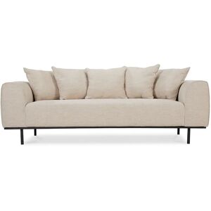 NV GALLERY 3-Sitzer-Sofa KAUFMAN - 3-Sitzer-Sofa, Sandtaupe & schwarzes Metall, B208  Taupe / Schwarz