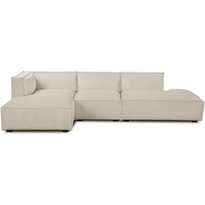 NV GALLERY Ecksofa links AUSTER - Ecksofa links, Kord in Vanilla Beige, B300  Beige