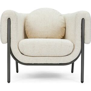 NV GALLERY Sessel MOCHI - Sessel, Tweed in Miami Beige & Gunmetal  Beige / Holz