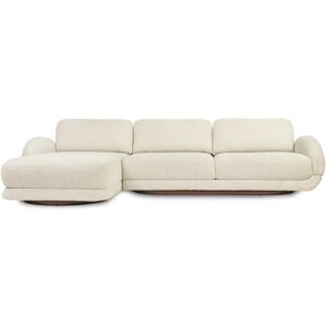 NV GALLERY Ecksofa MASSAO - Ecksofa Links, Bouclé Stoff in Oatmeal Weiß, B302  Weiß