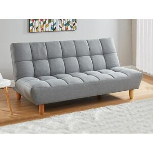 Vente-unique.ch Schlafsofa Klappsofa 3-Sitzer - Stoff - Grau - ESTEBAN