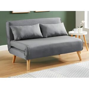 Vente-unique.ch Schlafsofa 2-Sitzer - Stoff - Grau - POSIO