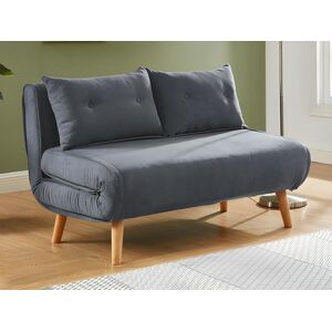 Vente-unique.ch Schlafsofa 2-Sitzer - Stoff - Grau - VALERIO