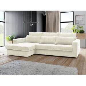 Vente-unique.ch Ecksofa - Cord - Ecke Links - Cremefarben - MONDOVI