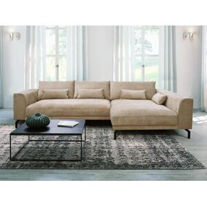 Vente-unique.ch Ecksofa - Ecke Rechts - Stoff - Beige -  ESOPE