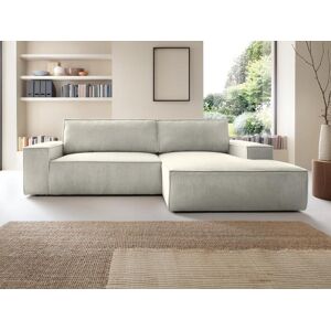 Vente-unique.ch Ecksofa mit Schlaffunktion - Ecke Rechts - Kord - Beige - AMELIA von PASCAL MORABITO