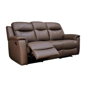 Vente-unique.ch Relaxsofa Leder 3-Sitzer - Braun - EVASION