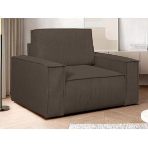 Vente-unique.ch Sessel - Cord- Braun - AMELIA