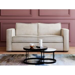 Vente-unique.ch Schlafsofa mit Matratze 3-Sitzer - Cord - Beige - Liegefläche 140 cm - Matratze 22 cm - LORETO