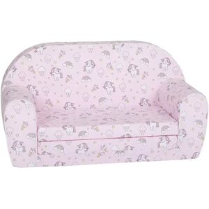 Knorr Toys - Kindersofa, Rainbow Unicorn, 77x34x42cm, Rosa