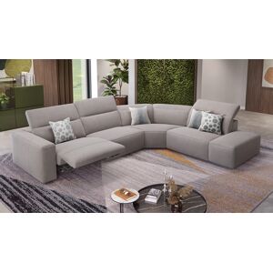 sofanella Stoff Ecksofa LENOLA Wohnlandschaft Polsterecke 302x109x72cm grau