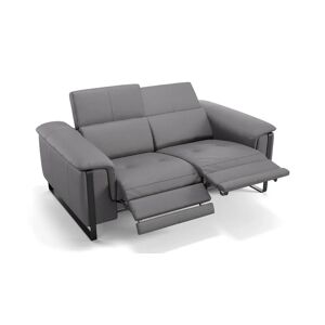 sofanella Italienische Relaxouch VIENNA 2-Sitzer Sofagarnitur 182x100x112cm Grau