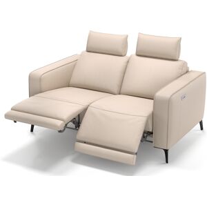 sofanella Ledercouch BARLETTA Relaxsofa Leder 2-Sitzer Couch 156x85x97cm Beige