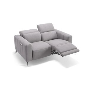 sofanella 2-Sitzer Couch PALERMO Stoffsofa Elegant 156x110x77cm Grau