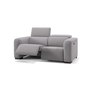 sofanella Stoff Couch SORRENTO Stoffsofa Relax Sofa 164x74x100cm Grau