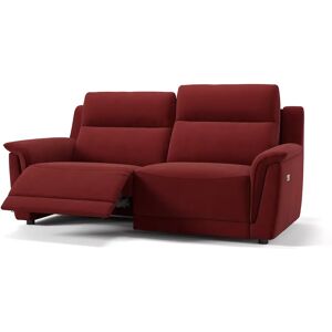 sofanella Stoff Sofa MALITO 3-Sitzer Relaxsofa Couchgarnitur 198x98x101cm Rot