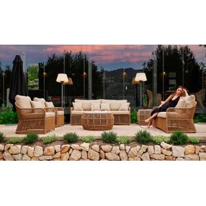 sofanella Gartensofa TOSCANA Lounge 2-Sitzer 84cm Beige