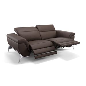sofanella ARINA Relax Couch modern & hochwertig Ledersofa 216x76x101cm braun