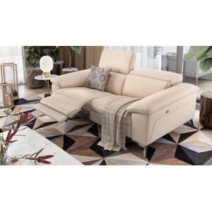 sofanella Leder 2-Sitzer Ledercouch italienisch STELLA 166x107x74cm Beige