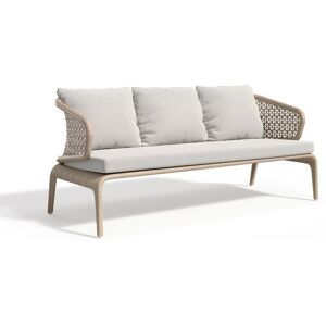 sofanella Moderenes Garten Sofa KAPSTADT 3-Sitzer Outdoor Couch Gartensofa 184cm Beige