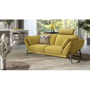 sofanella Stoff Sofa 2-Sitzer ESTELLA Hochwertige Luxus Couch 194x99x82cm Gelb