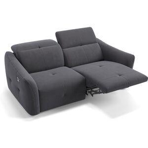 sofanella Stoff 2-Sitzer Sofa mit Funktion CASADO 160x108x77cm grau