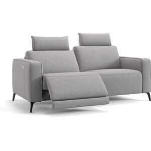 sofanella Stoff Sofa BARLETTA 3-Sitzer Stoffcouch Relaxcouch 186x85x97cm Grau