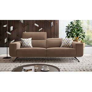 sofanella Italienisches Design 3-Sitzer Stoff Sofa MERANO Textil 210x109x73cm Braun