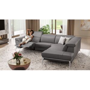 sofanella Designer Eckcouch ARINA Ecksofa 341x76x101cm grau