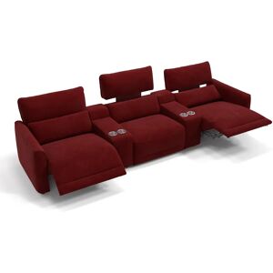 sofanella Stoffsofa 3-Sitzer GALA Kinocouch 278x101x89cm rot